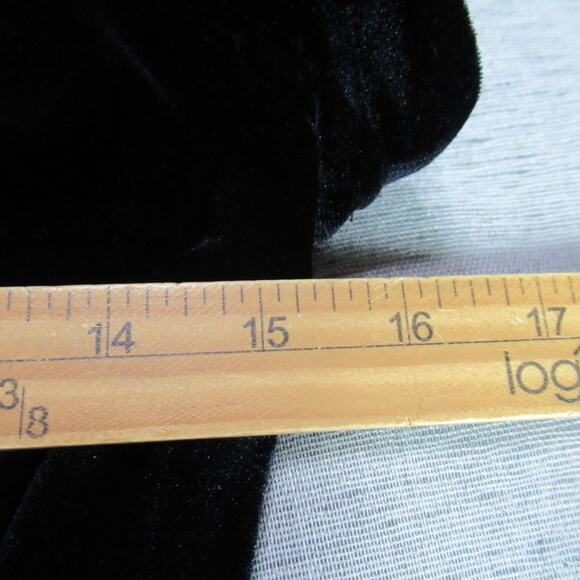 Vintage Night Way Dress Size 10P Black Velvet Y2K 90s Vamp Goth Prom Gown USA - Picture 8 of 10